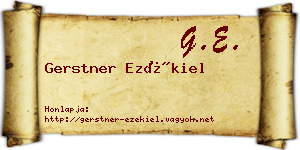Gerstner Ezékiel névjegykártya